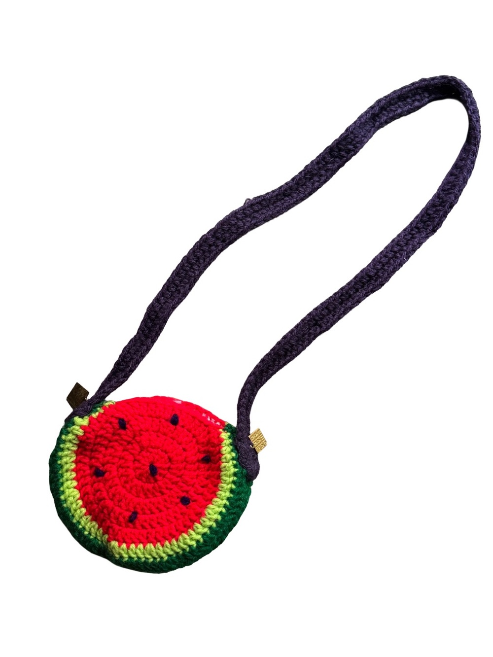 Crocheted Watermelon Crossbody Bag